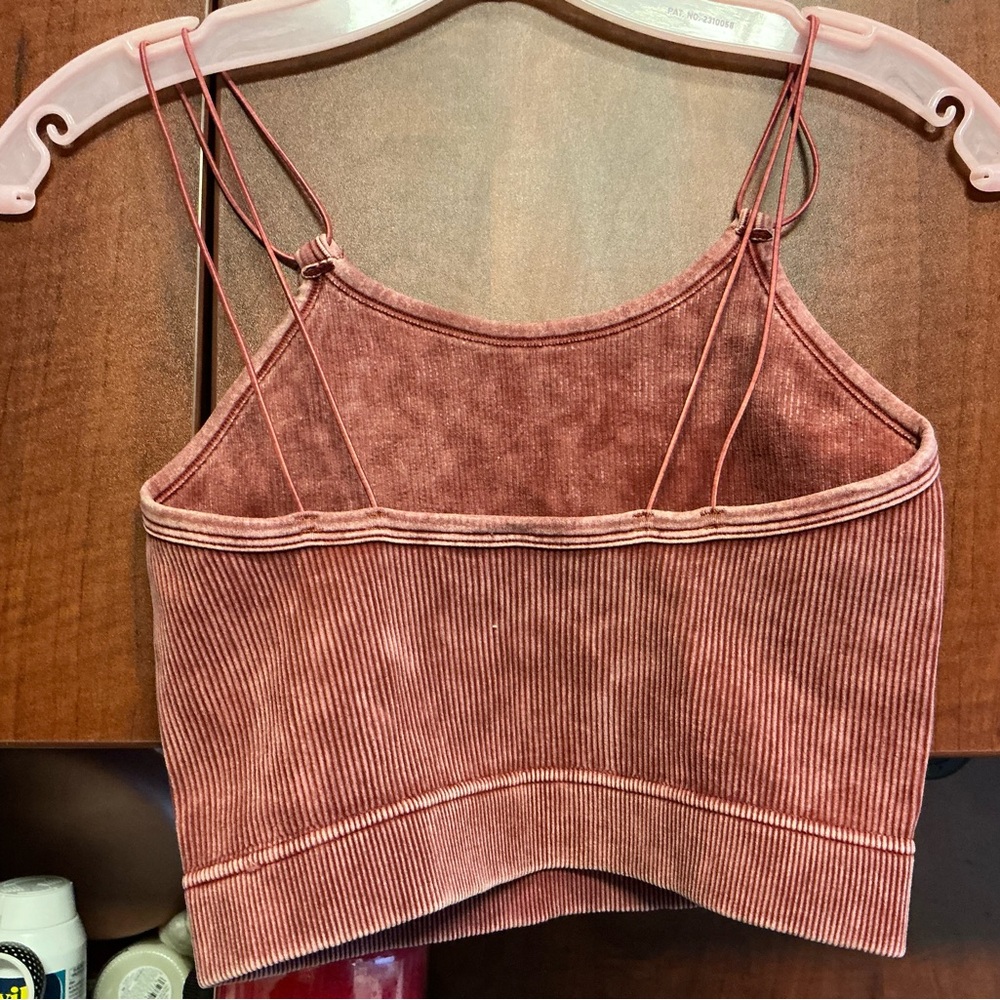 Women's Rust Ribbed Brami - Picture 2 of 2